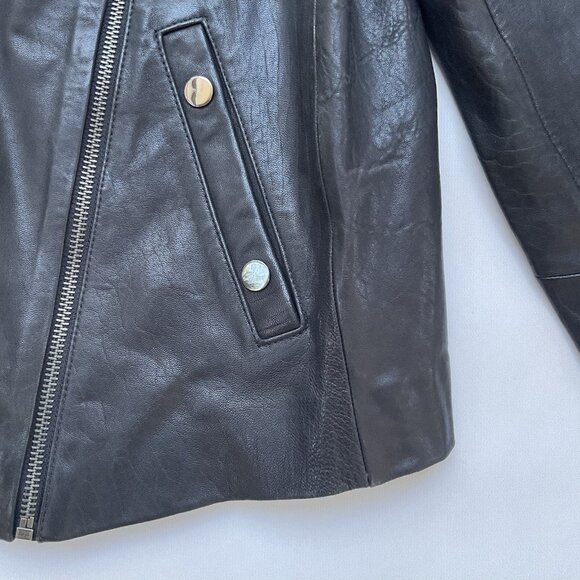 Marciano By Guess Women’s Biker Leather Black Jacket Size M - Picture 5 of 13